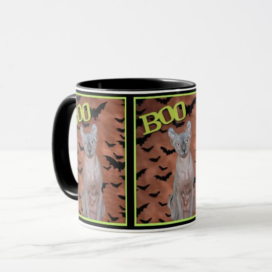 Mug Halloween sphynx chats (Devant gauche)