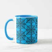 Mug Halloween Spider Webs sur Blue (Gauche)
