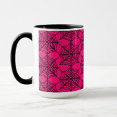 Mug Halloween Spider Webs sur rose (Gauche)
