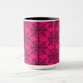 Mug Halloween Spider Webs sur rose (Centre)