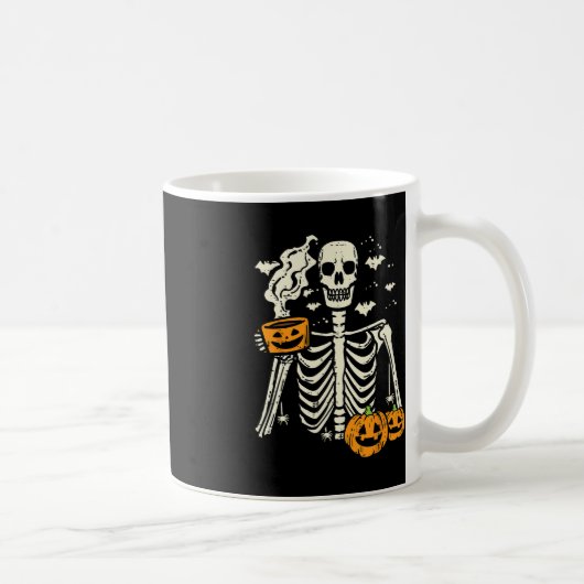 Mug Halloween Squelette Citrouille Automne Café Fun Co (Droite)