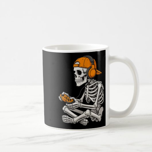 Mug Halloween Squelette Gamer Vidéo Jeu Drôle Skelet (Droite)
