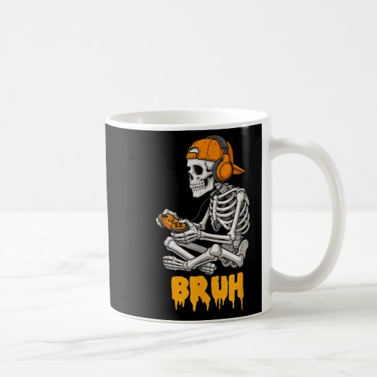 Mug Halloween Squelette Gamer Vidéo Jeu Drôle Skelet (Droite)