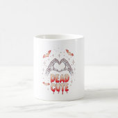 Mug halloween Squelette Mains Coeur, chauves-souris et (Centre)