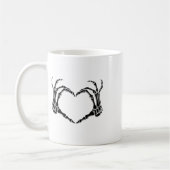 Mug Halloween Squelette Mains de coeur (Gauche)