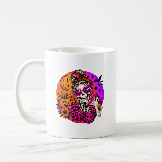 Mug Halloween squelette mignon (Gauche)