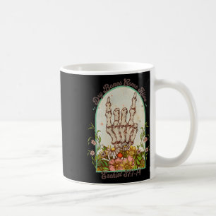 Mug Halloween Squelette Sèche Os Arrivent Bible Vers