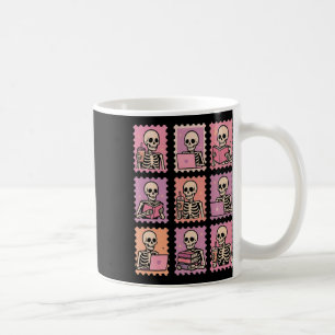 Mug Halloween Squelette tenant du café Postage Timbres