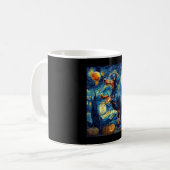 Mug Halloween Starry Night Puppy Dachshund (Devant gauche)