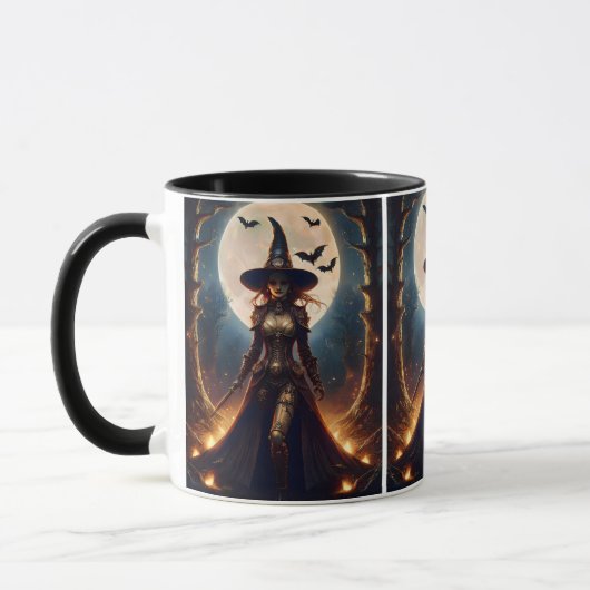 Mug Halloween Steampunk Forest Witch (Gauche)