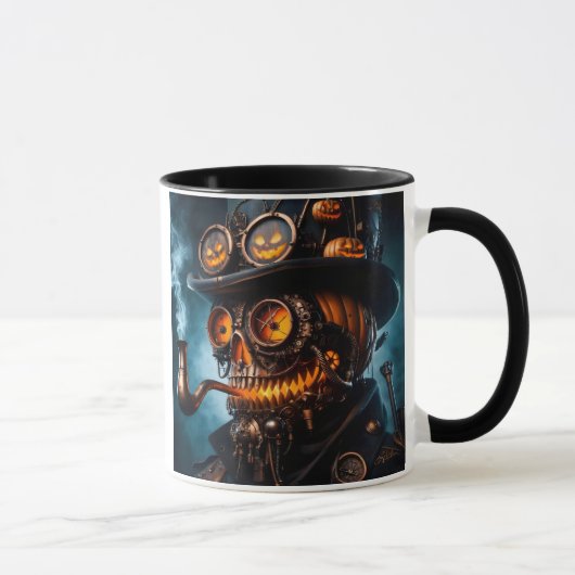 Mug Halloween Steampunk Gothique Jack-O-Lantern (Droite)