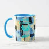 Mug Halloween sur mesure - Nuit de cyan électrique de (Gauche)