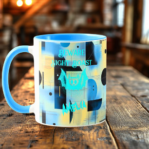 Mug Halloween sur mesure - Nuit de cyan électrique de 