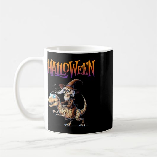 Mug Halloween T-rex Skeleton Ride (Gauche)