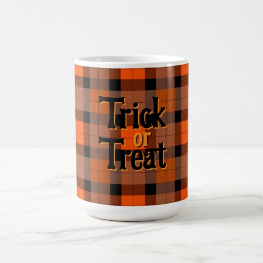 Mug Halloween Tri Ou Treat Plaid (Centre)