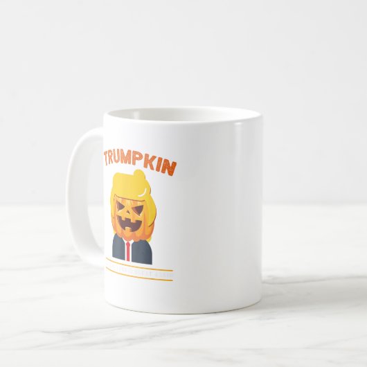 Mug Halloween Trumpkin drôle Citrouille Halloween (Devant gauche)