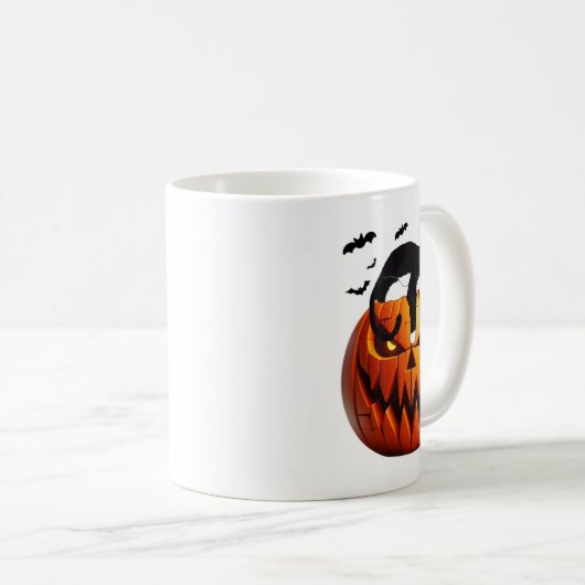 Mug Halloween Tuxedo citrouille Apportent L'Excitation (Devant droit)