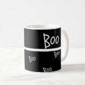 Mug Halloween typographie boite noir et blanc (Devant droit)