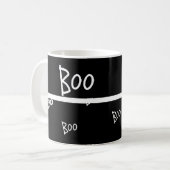 Mug Halloween typographie boite noir et blanc (Devant gauche)