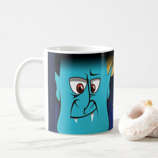 Mug Halloween Vampire café Mug, Coupe (Avec donut)