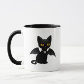 Mug Halloween Vampire Chat noir avec ailes (Gauche)