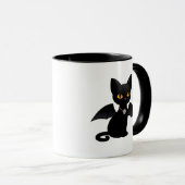 Mug Halloween Vampire Chat noir avec ailes (Devant droit)