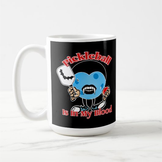 Mug Halloween Vampire - Pickleball Dans Mon Sang (Gauche)