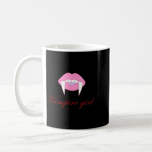 Mug Halloween, vamre Girl Horrors tendance Drôle cadea (Gauche)