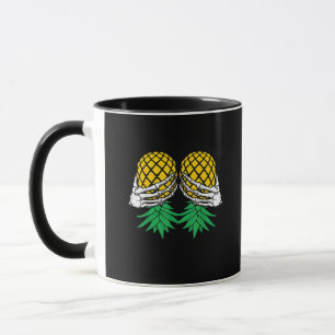 Mug Halloween vers le haut vers le bas de l'ananas squ