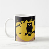 Mug Halloween vintage, Chouette Éffrayante en arbre av (Gauche)