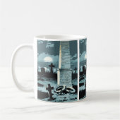 Mug Halloween vintage, Cimetière Déplaisant aux Graves (Gauche)