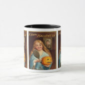 Mug Halloween Vintage Dame avec miroir) (Centre)