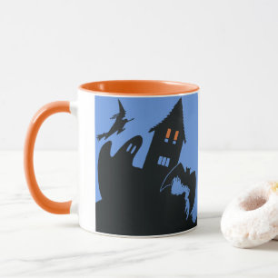 Mug Halloween vintage, effrayante Maison hantée et sor