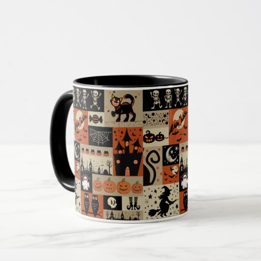 Mug Halloween vintage, nostalgie d'Halloween (Devant gauche)