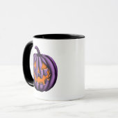 Mug Halloween violet et Citrouille orange (Devant gauche)