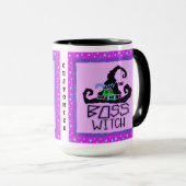 Mug Halloween Witch Boss Funny Purple Personnalisable (Devant droit)