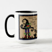 Mug Halloween Witch Chat Noir Drôle Citation Personnal (Gauche)