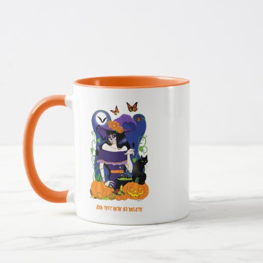 Mug Halloween Witch Sugar Skull (Gauche)