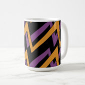 Mug Halloween Zig Zags Orange Violet (Devant droit)