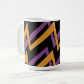Mug Halloween Zig Zags Orange Violet (Devant gauche)