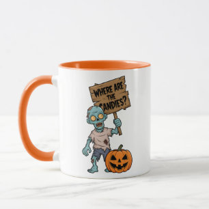 Mug Halloween Zombie Cartoon et drôle