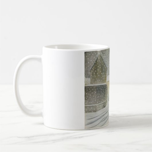 Mug Halstead Road à Neige (par Eric Ravilious) (Gauche)