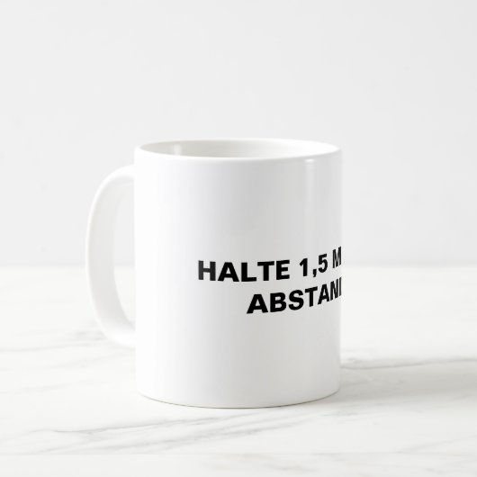 Mug Halte de 1,5 Mètre de la précaution d'inclinaison  (Devant gauche)