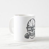 Mug haltere tete de mort 666 musculation bodybuilding  (Devant gauche)