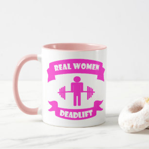 Mug Haltère Weightliftng de Deadlift de vraies femmes