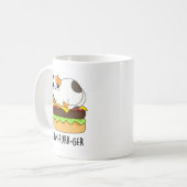 Mug Ham-Purr-Ger Funny Chat Hamburger Pun (Devant gauche)