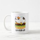 Mug Ham-Purr-Ger Funny Chat Hamburger Pun (Gauche)