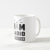 Mug HAM Radio Amateur Fréquence Opérateur Antenne Cade (Devant droit)