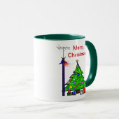 Mug Ham Radio Arbre de Noël Musique (Devant droit)