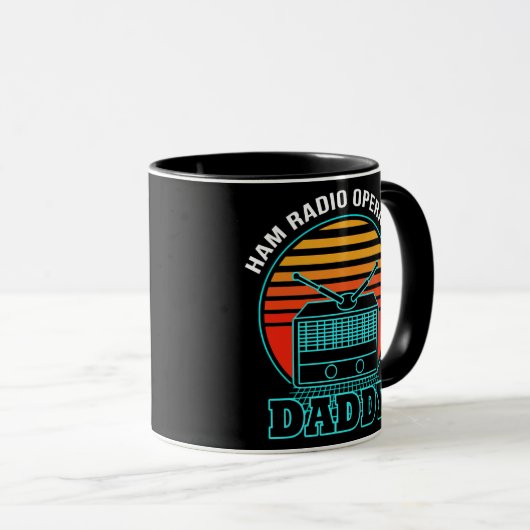 Mug Ham Radio Operator Daddy Amateur Radio Retro (Devant droit)